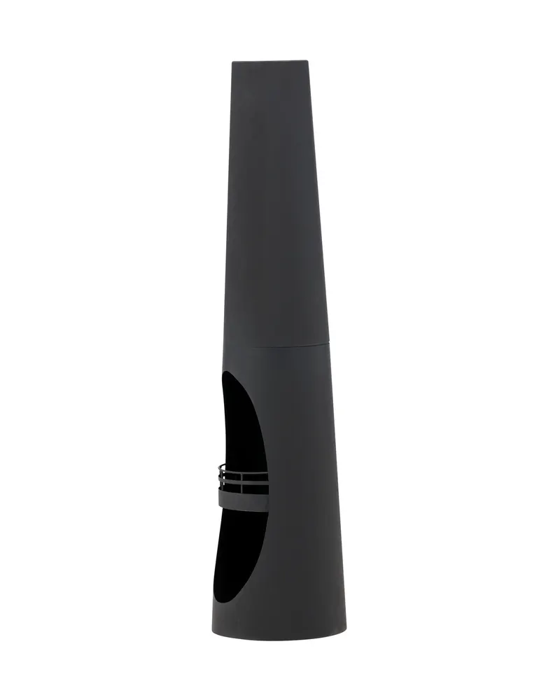 Bastian Feuersäule rund aus Stahl in Ø 33 cm, Schwarz, Ansicht 3