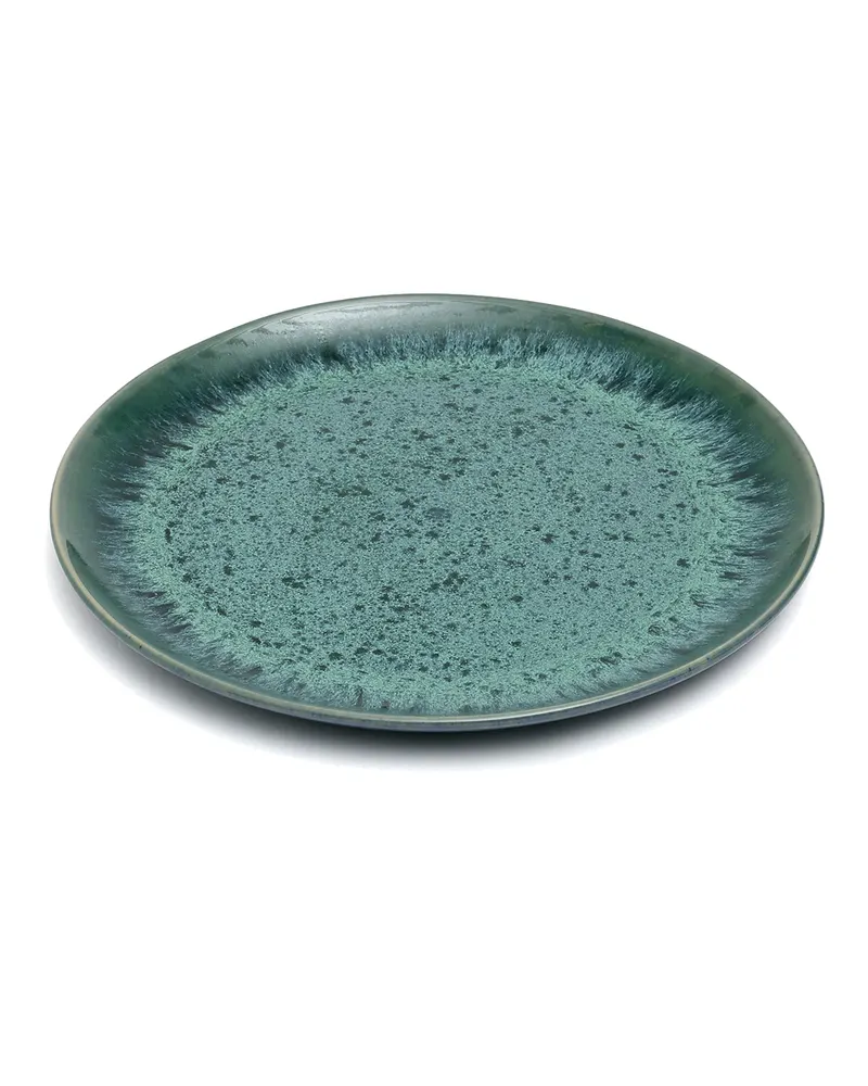 The Aqua Dinner Plate Teller aus Steinzeug