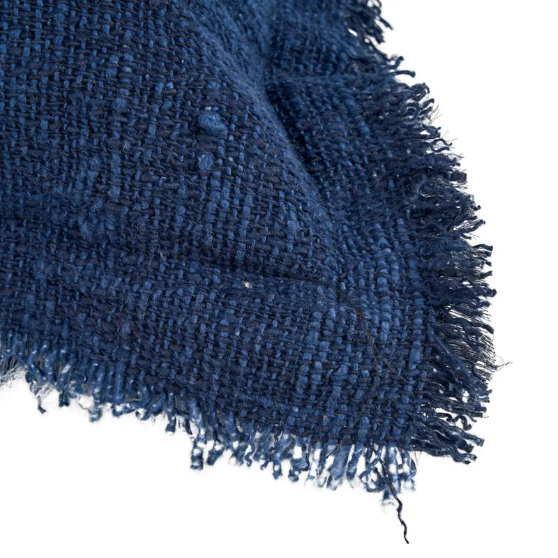 The Azure Fringe Cushion Cover Kissenbezug von Bazar Bizar, Größe 50 × 50 cm, Indischblau, Ansicht 8