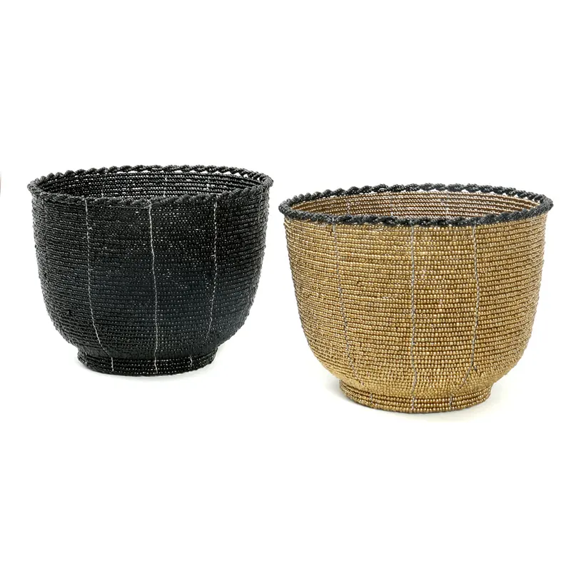 The Beaded Candy Bowl Dekoschale aus Perlen von Bazar Bizar, Größe M, Schwarz, Ansicht 5