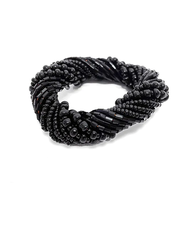 The Beaded Napkin Ring Serviettenring aus Perlen, Weiß