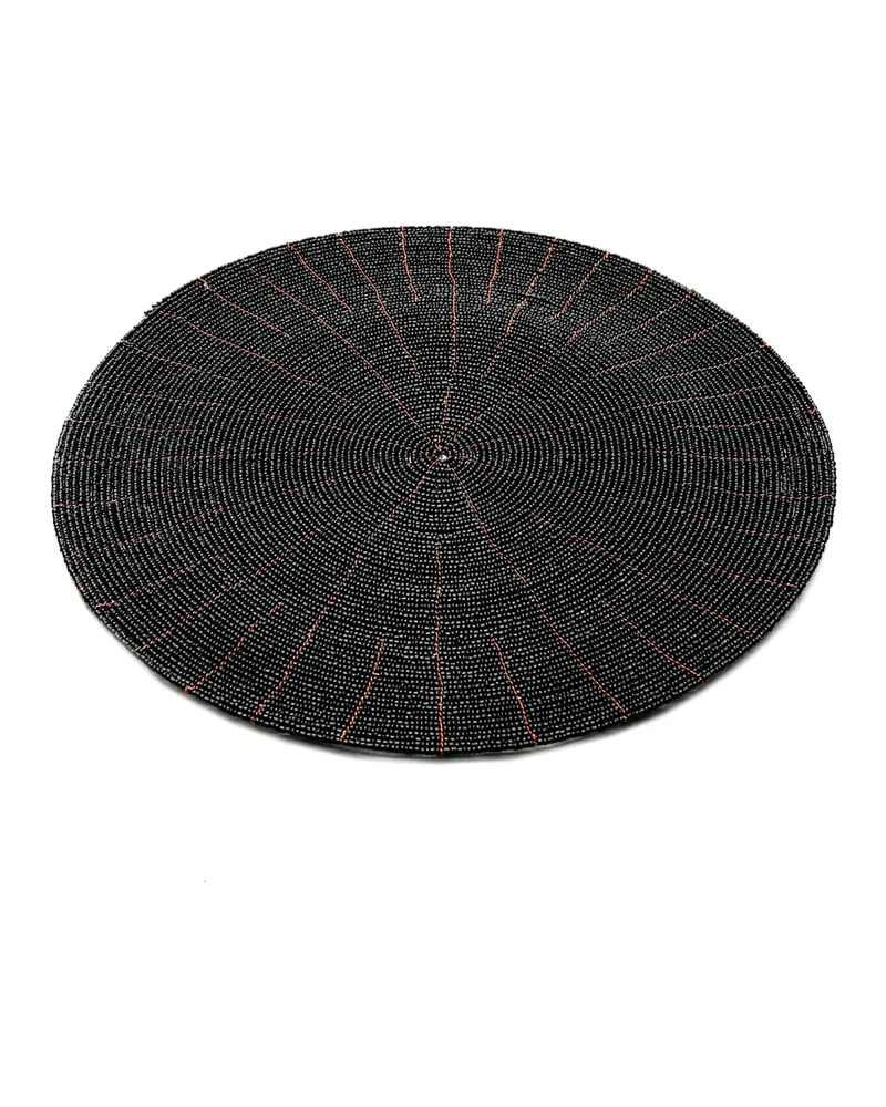 The Beaded Placemat Perlen-Platzset, Schwarz