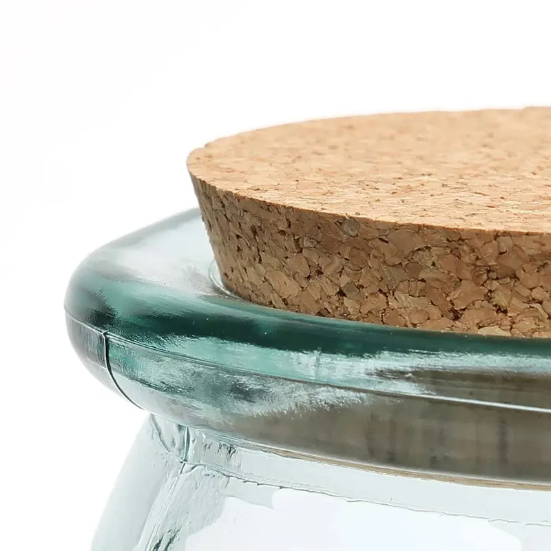 The Belly Glass Pot Vorratsgefäß aus Recyclingglas von Bazar Bizar, Größe M, Blau, Ansicht 3