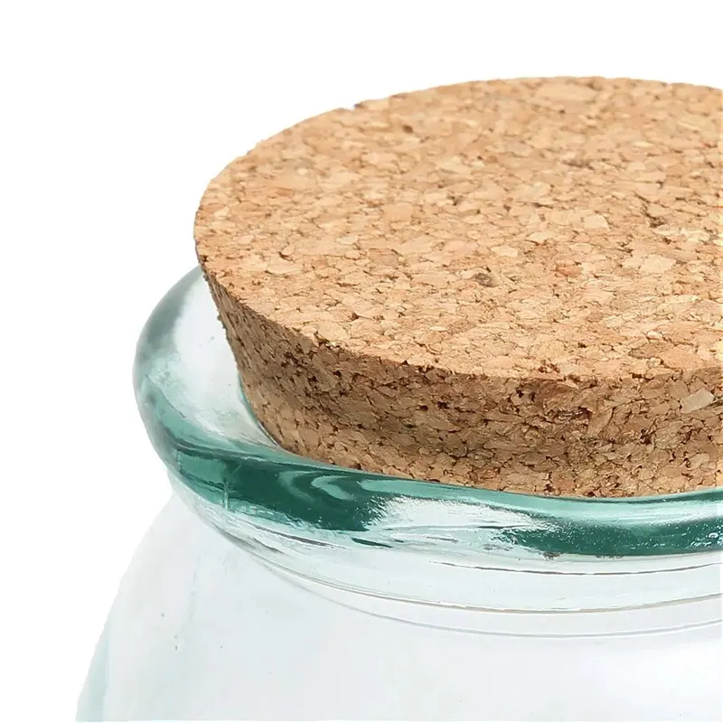The Belly Glass Pot Vorratsgefäß aus Recyclingglas von Bazar Bizar, Größe S, Blau, Ansicht 3