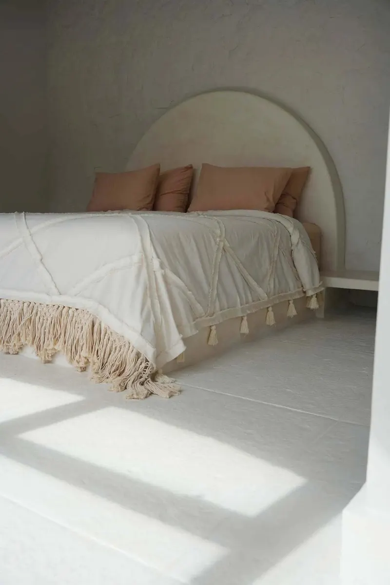 The Berber Bed Throw Baumwollplaid von Bazar Bizar, Größe 300 × 240 cm, Natur, Ansicht 4