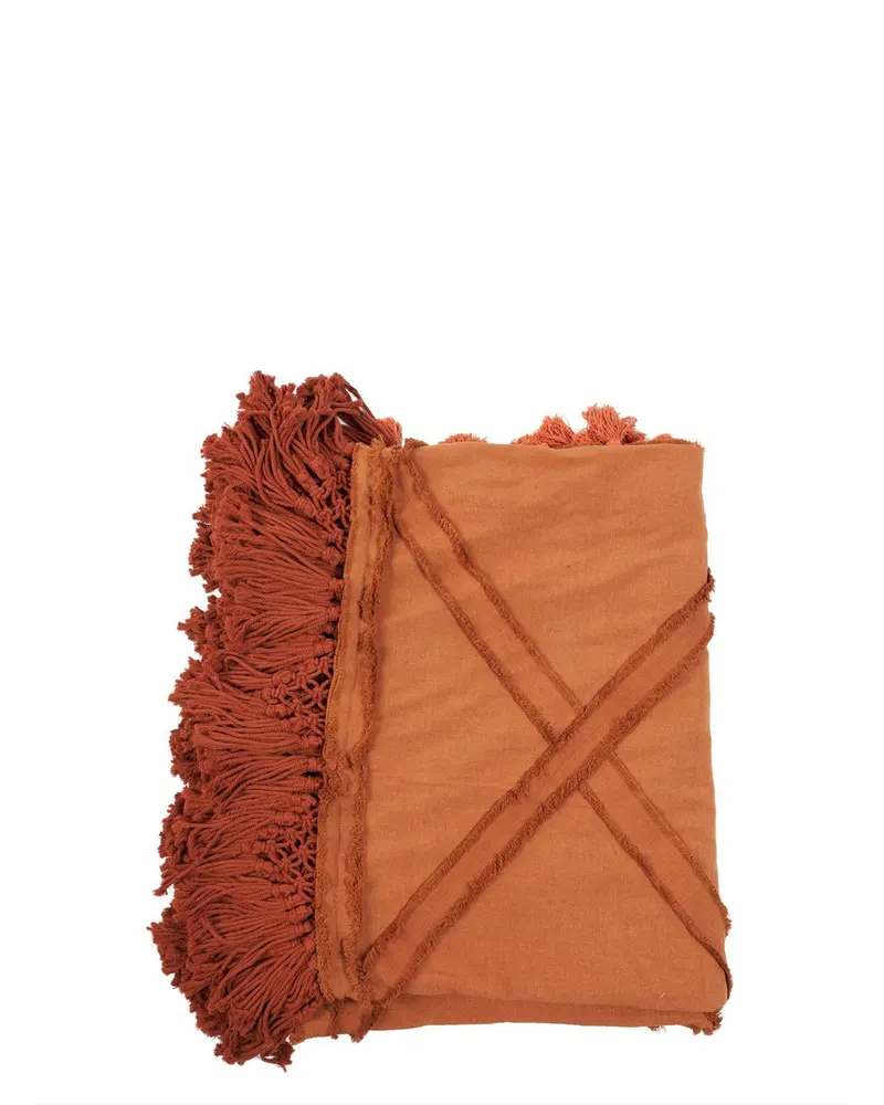 The Berber Bed Throw Baumwollplaid von Bazar Bizar, Größe 300 × 240 cm, Terrakotta, Ansicht 6