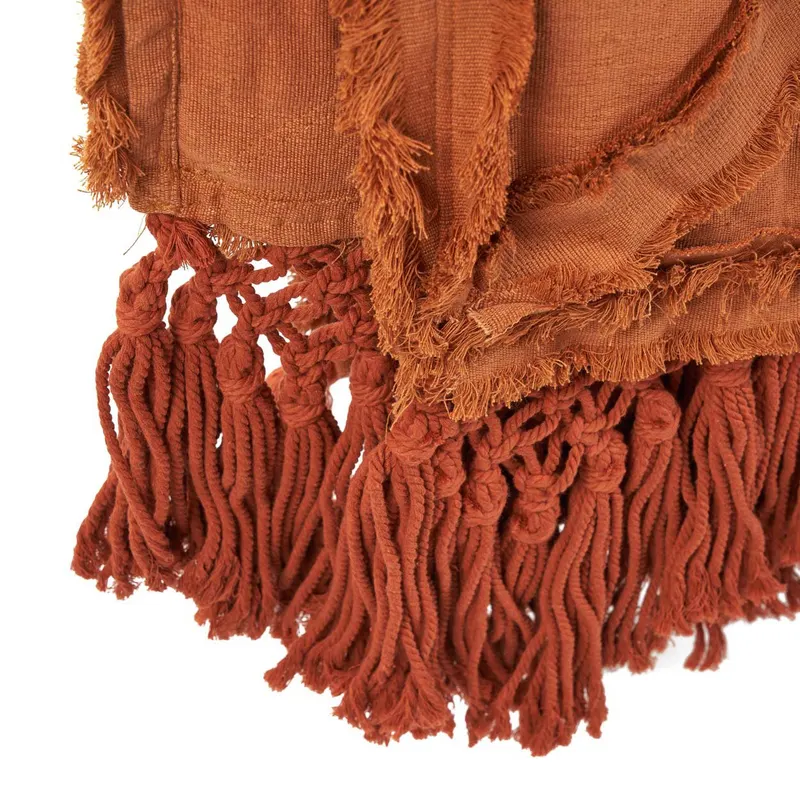 The Berber Bed Throw Baumwollplaid von Bazar Bizar, Größe 300 × 240 cm, Terrakotta, Ansicht 7