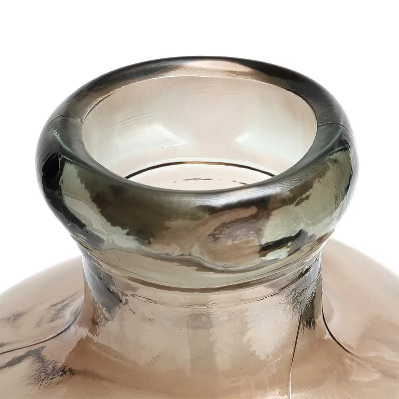 The Bolai Vase aus Recyclingglas von Bazar Bizar, Größe 45 × 45 × 50 cm, Beige, Ansicht 3
