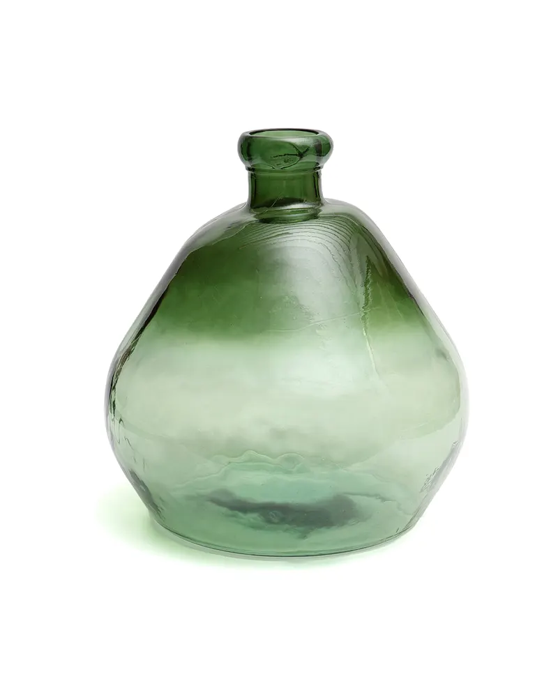The Bolai Vase aus Recyclingglas von Bazar Bizar, Größe 45 × 45 × 50 cm, Grün, Ansicht 1