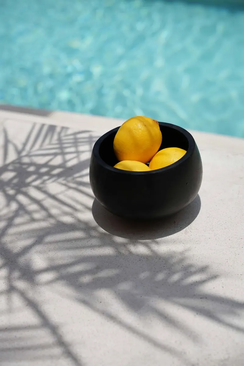 The Bondi Black Bowl Teakholzschale von Bazar Bizar, Größe 14 × 14 × 9 cm, Schwarz, Ansicht 2
