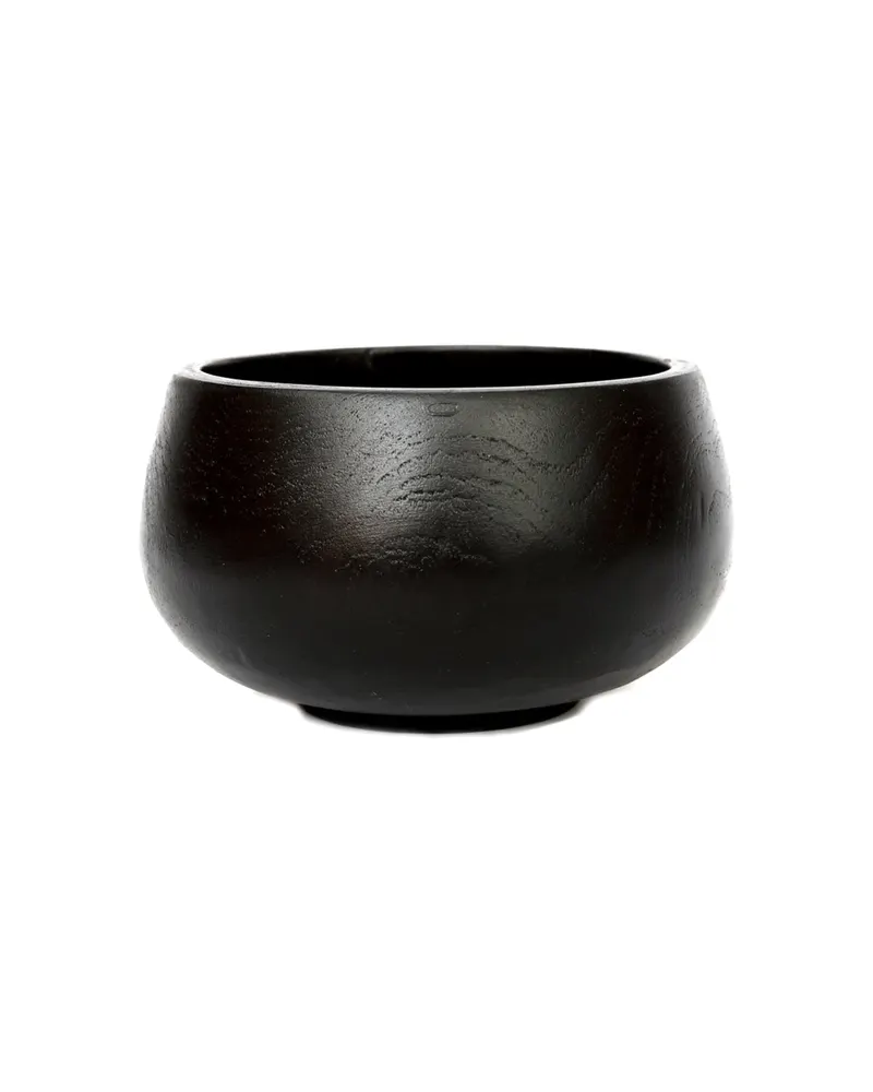 The Bondi Black Bowl Teakholzschale von Bazar Bizar, Größe 14 × 14 × 9 cm, Schwarz, Ansicht 4