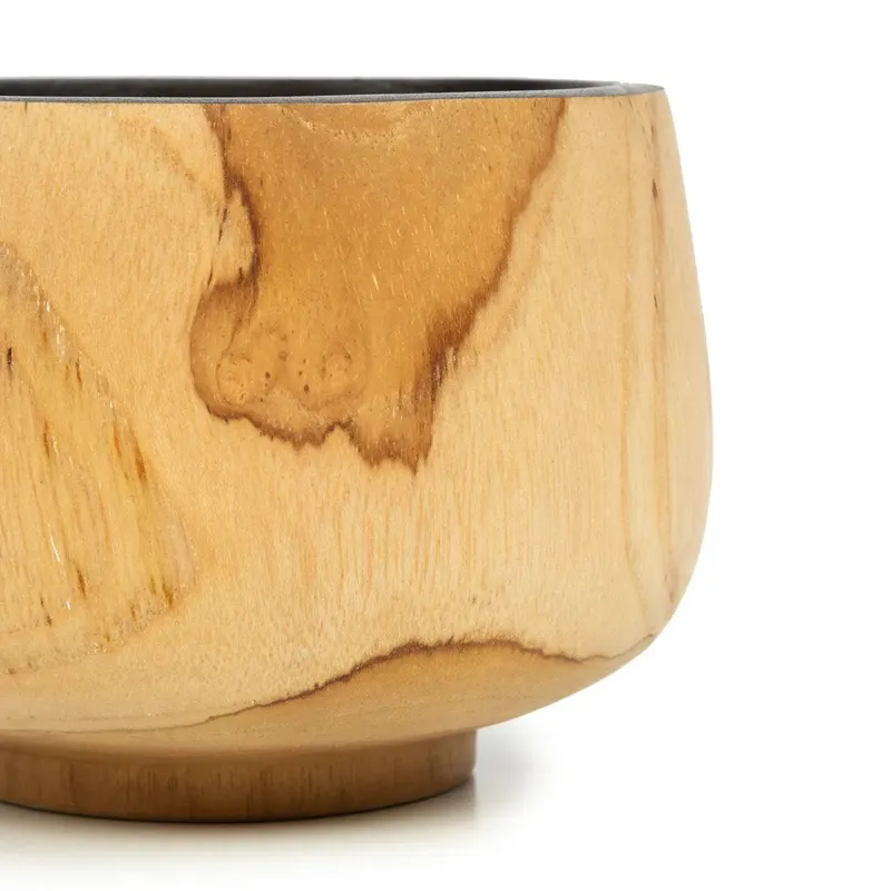The Bondi Bowl Teakholzschale von Bazar Bizar, Größe 12 × 12 × 8 cm, Natur / Schwarz, Ansicht 6