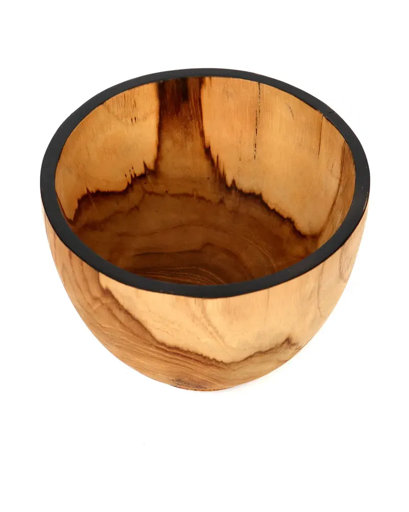 The Bondi Candy Bowl Teakholzschale von Bazar Bizar, Größe 15 × 15 × 10 cm, Natur / Schwarz, Ansicht 5