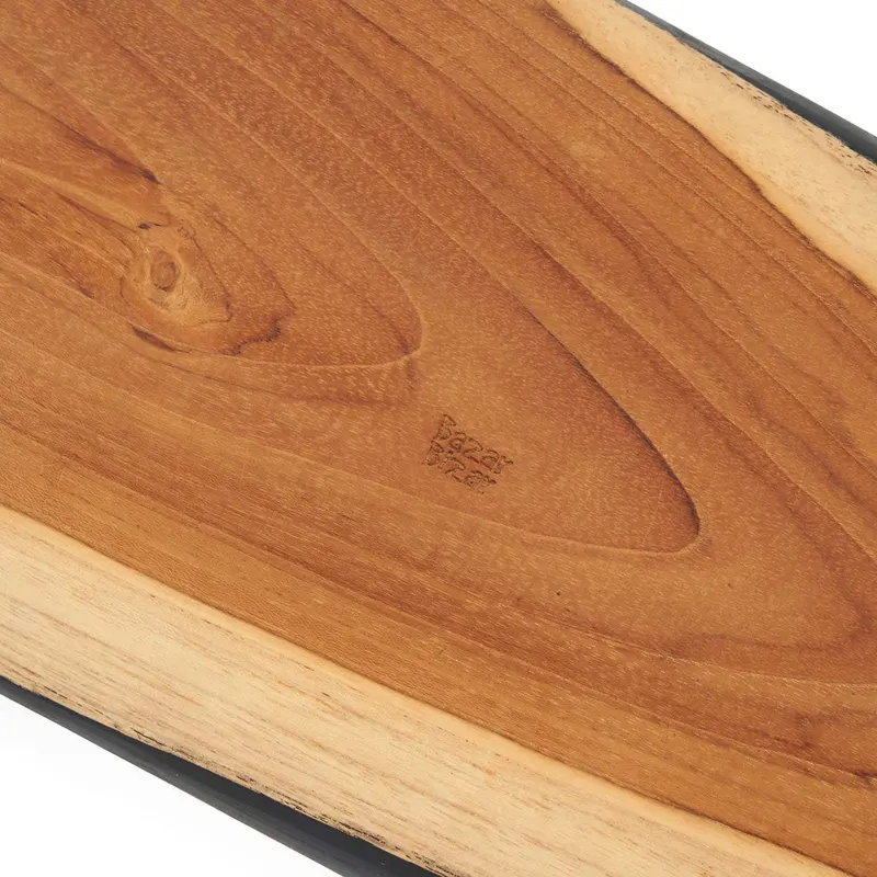 The Bondi Tapas Plate Teller aus Teakholz von Bazar Bizar, Größe XL, Natur / Schwarz, Ansicht 4