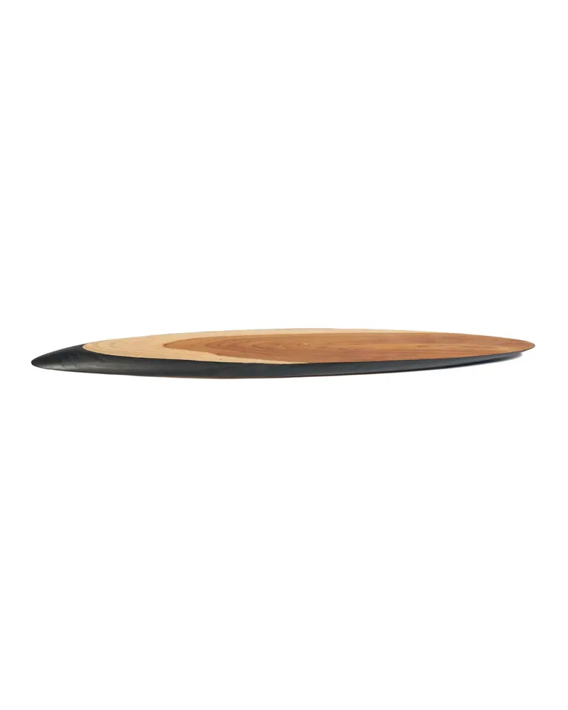 The Bondi Tapas Plate Teller aus Teakholz von Bazar Bizar, Größe XL, Natur / Schwarz, Ansicht 7