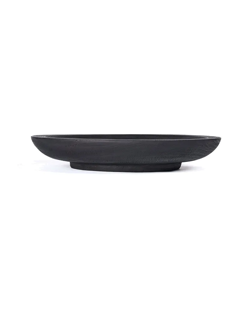 The Bowlzilla Plate Holzteller in Schwarz von Bazar Bizar, Größe XL, Ansicht 1