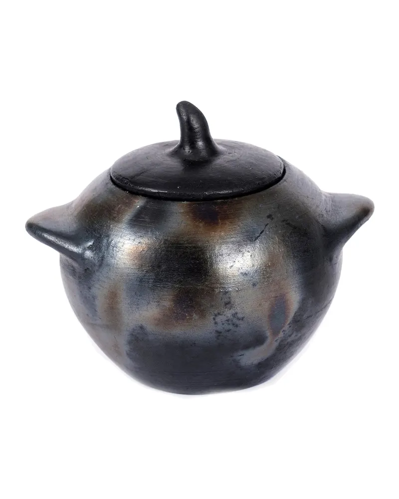 The Burned Jar Vorratsgefäß aus Terrakotta, Schwarz