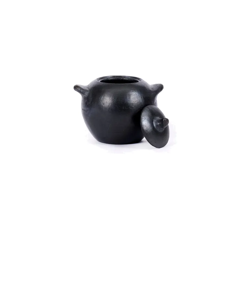 The Burned Jar Vorratsgefäß aus Terrakotta von Bazar Bizar, Größe M, Schwarz, Ansicht 5