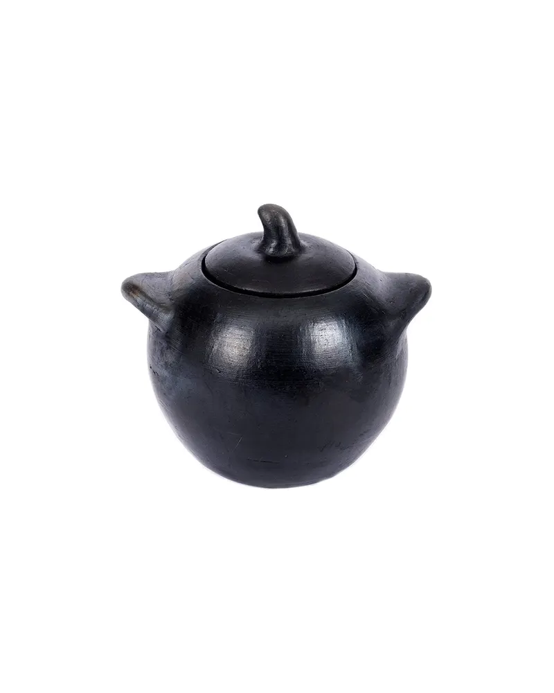 The Burned Jar Vorratsgefäß aus Terrakotta von Bazar Bizar, Größe S, Schwarz, Ansicht 1