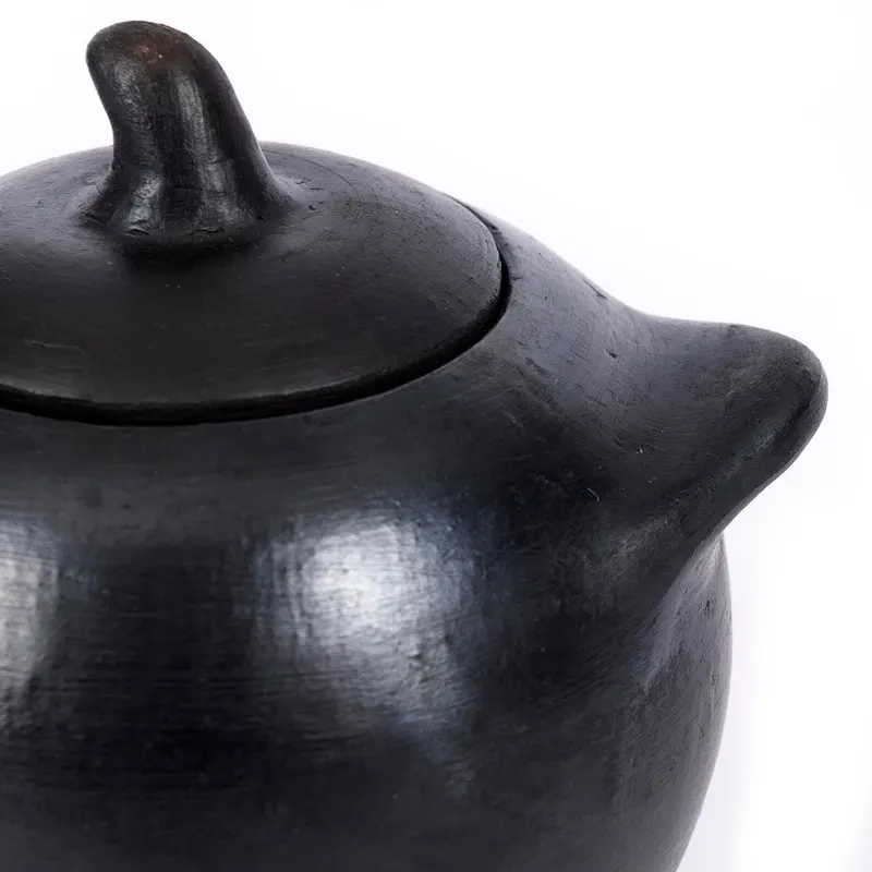 The Burned Jar Vorratsgefäß aus Terrakotta von Bazar Bizar, Größe S, Schwarz, Ansicht 4