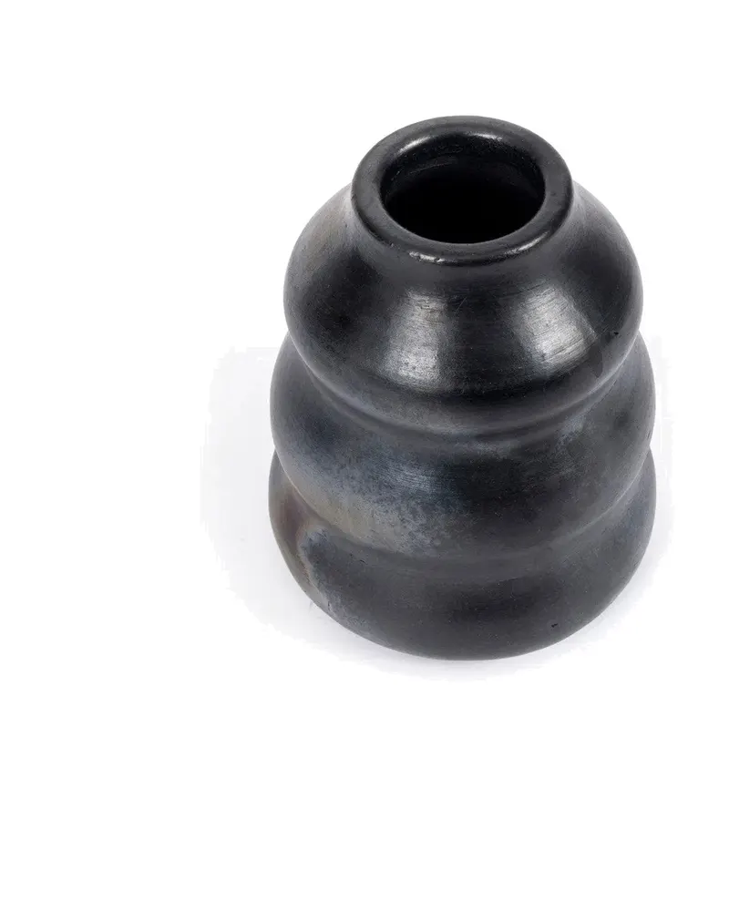 The Burned Vase Terrakotta-Vase von Bazar Bizar, Größe 13 × 6 × 17 cm, Schwarz, Ansicht 7