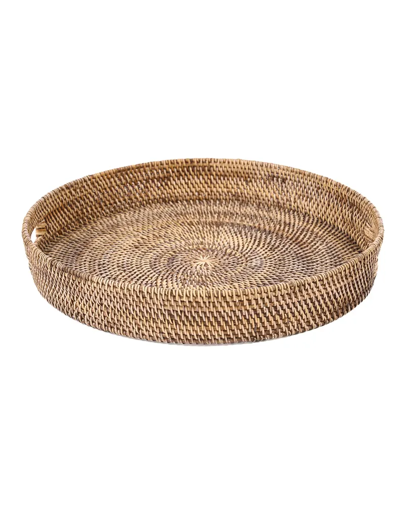 The Carry-All Trays Serviertabletts aus Rattan von Bazar Bizar, Größe L, Natur / Braun, Ansicht 2