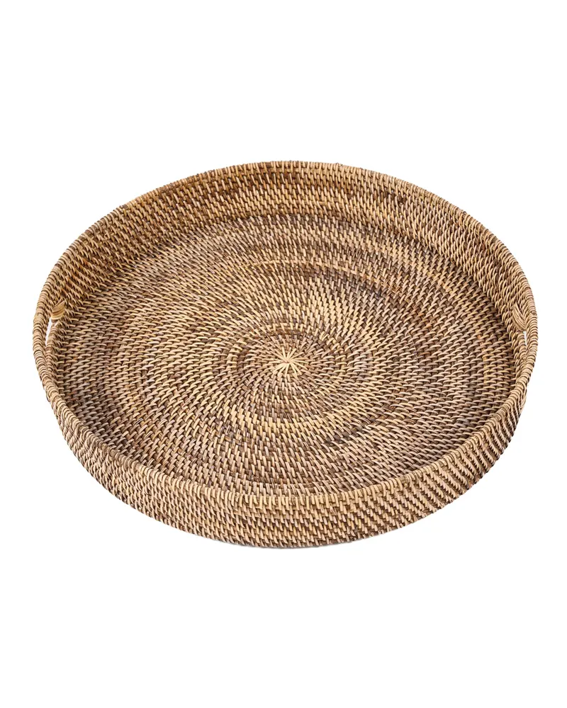 The Carry-All Trays Serviertabletts aus Rattan von Bazar Bizar, Größe L, Natur / Braun, Ansicht 3
