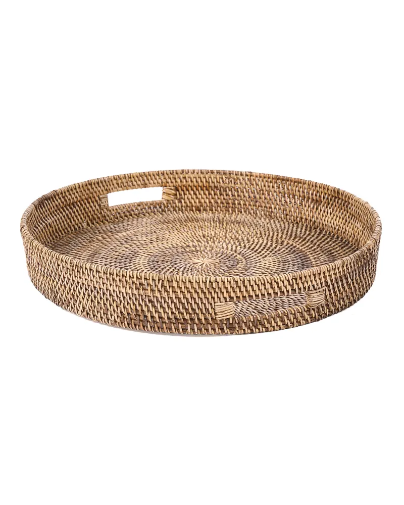 The Carry-All Trays Serviertabletts aus Rattan von Bazar Bizar, Größe L, Natur / Braun, Ansicht 4