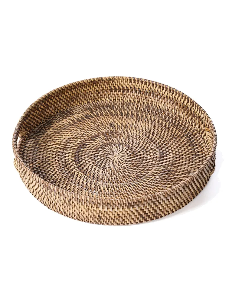 The Carry-All Trays Serviertabletts aus Rattan von Bazar Bizar, Größe M, Natur / Braun, Ansicht 6