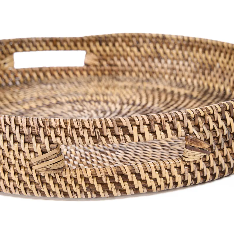 The Carry-All Trays Serviertabletts aus Rattan von Bazar Bizar, Größe M, Natur / Braun, Ansicht 8