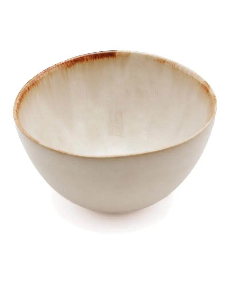 The Cascais Bowl Schale von Bazar Bizar, Größe M, Weiß mit Goldakzent, Ansicht 6