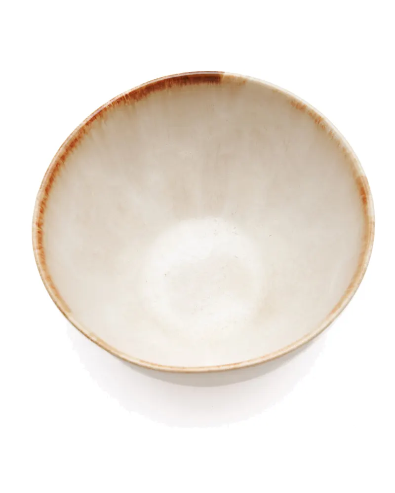 The Cascais Bowl Schale von Bazar Bizar, Größe M, Weiß mit Goldakzent, Ansicht 7