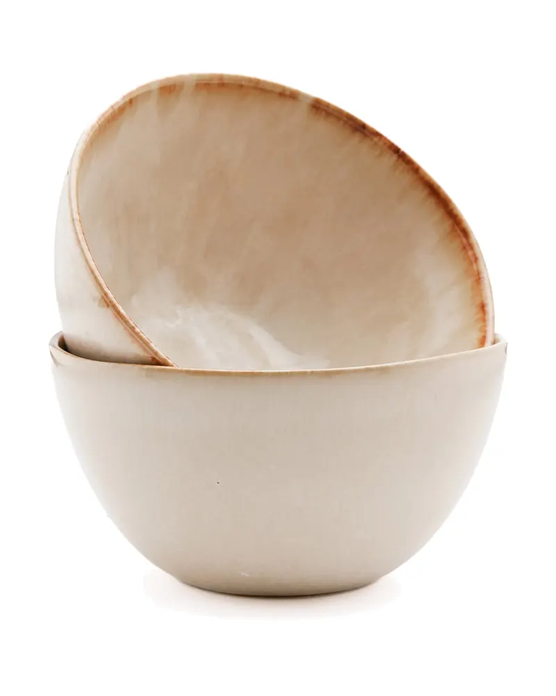 The Cascais Bowl Schale von Bazar Bizar, Größe M, Weiß mit Goldakzent, Ansicht 8
