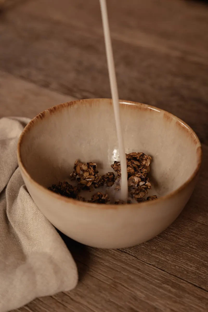 The Cascais Cereal Bowl, Schüssel aus Steinzeug von Bazar Bizar, Größe M, Weiß, Ansicht 2