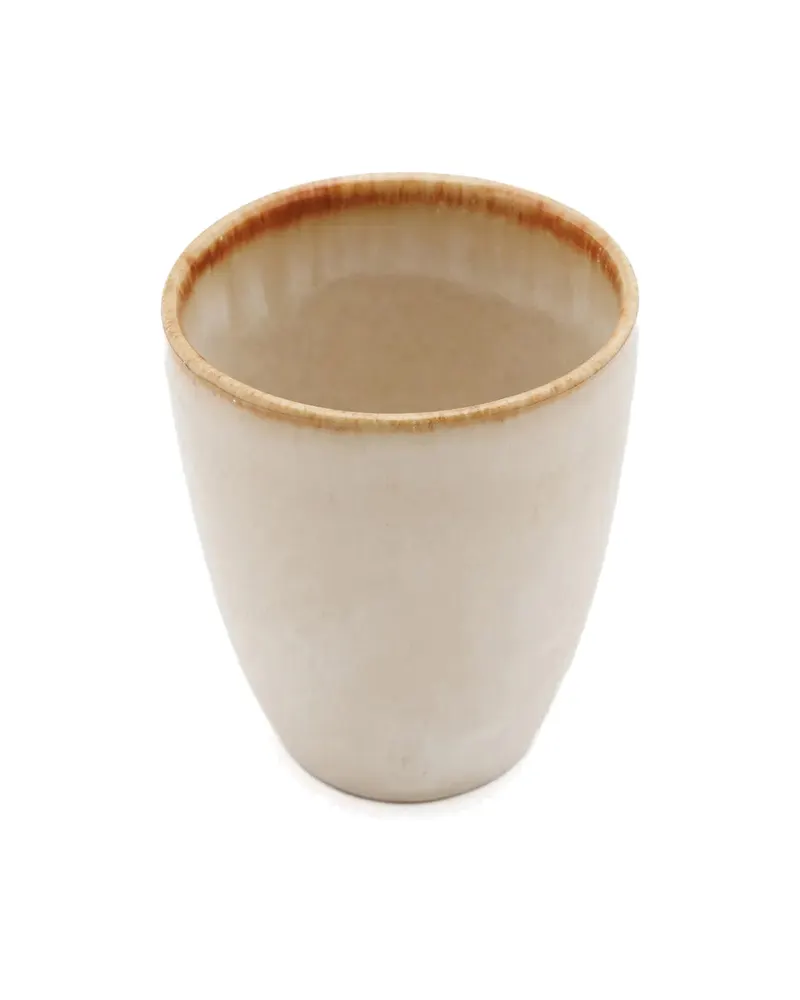 The Cascais Cup Tasse aus Steinzeug von Bazar Bizar, Größe 9 × 10 × 10 cm, Weiß, Ansicht 5