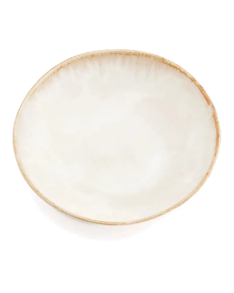 The Cascais Pasta Plate, Teller aus Steinzeug von Bazar Bizar, Größe 22 × 22 × 4 cm, Weiß, Ansicht 4