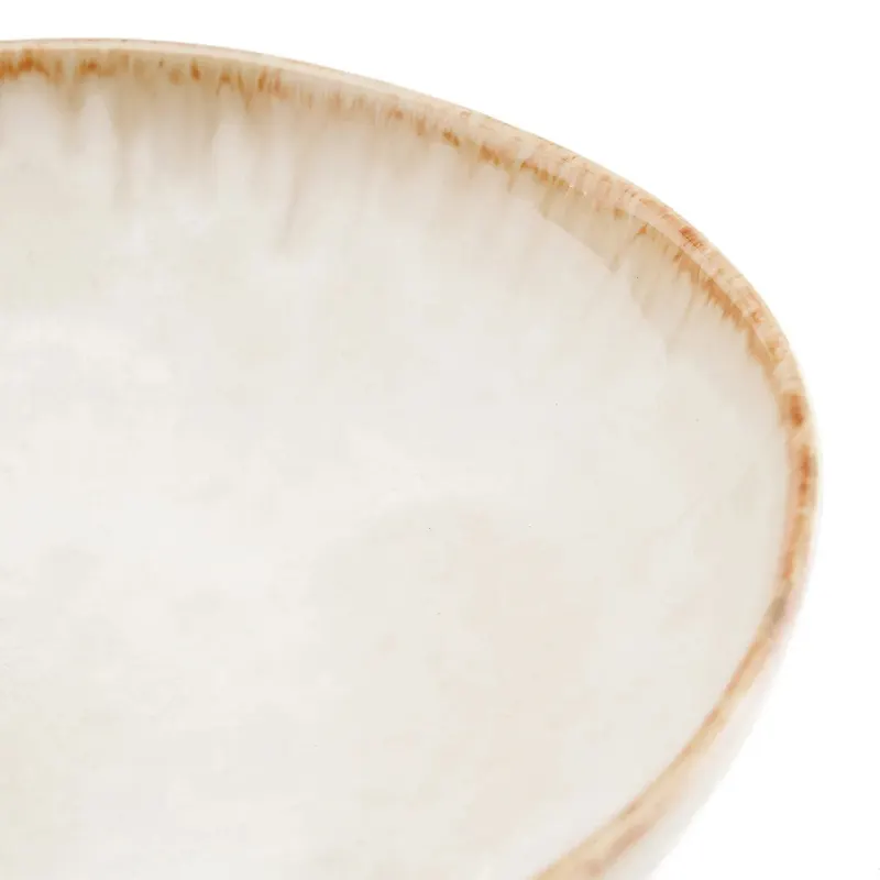 The Cascais Pasta Plate, Teller aus Steinzeug von Bazar Bizar, Größe 22 × 22 × 4 cm, Weiß, Ansicht 5