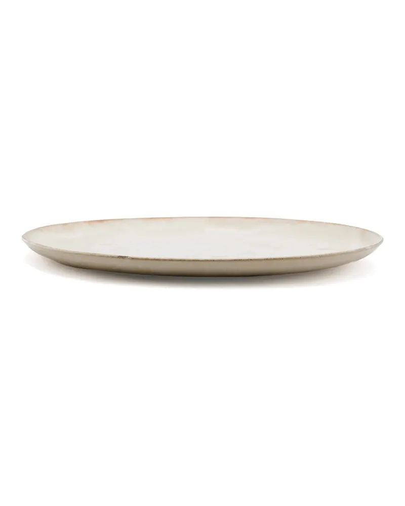 The Cascais Salad Plate Teller aus Steinzeug von Bazar Bizar, Größe 22 × 22 × 2 cm, Weiß, Ansicht 4