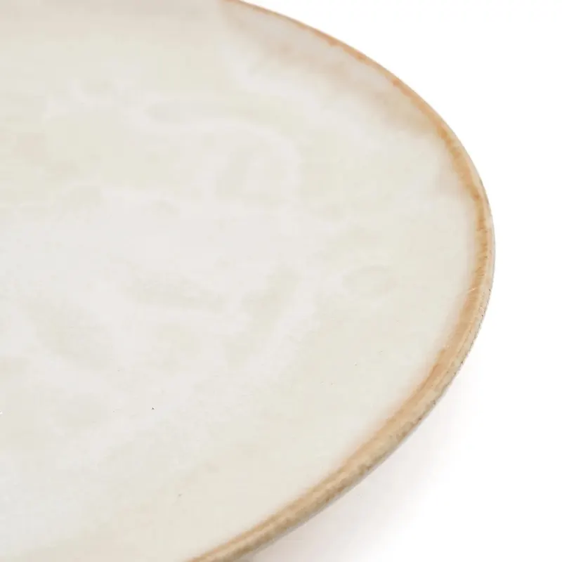 The Cascais Salad Plate Teller aus Steinzeug von Bazar Bizar, Größe 22 × 22 × 2 cm, Weiß, Ansicht 5