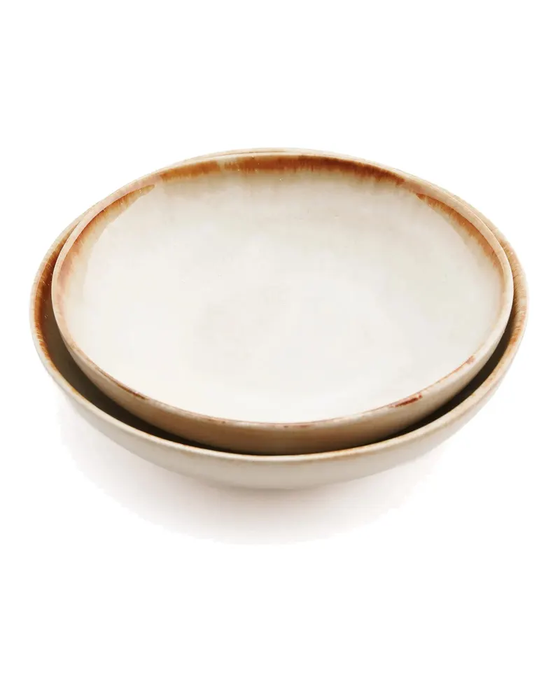 The Cascais Small Bowl Plate, Teller aus Steinzeug von Bazar Bizar, Größe 16 × 16 × 3 cm, Mehrfarbig, Ansicht 9