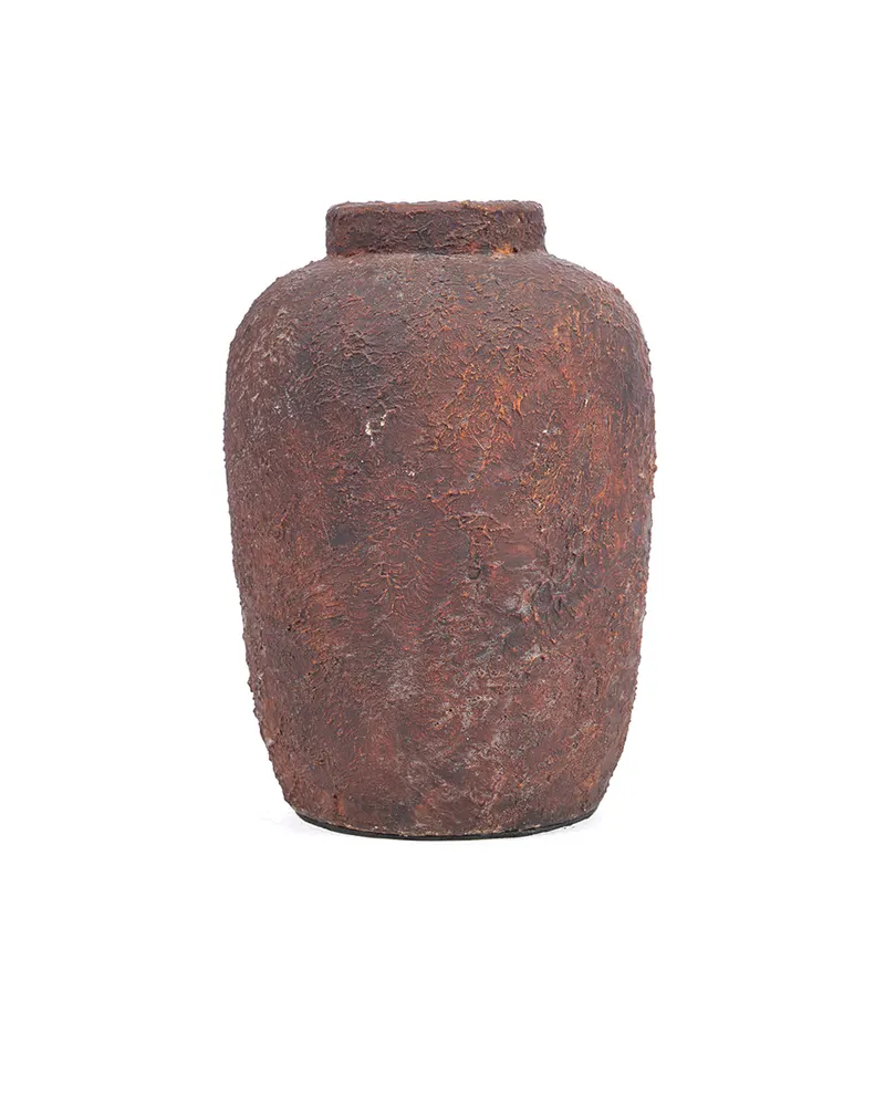 The Clay Echo Vase Terrakotta-Vase von Bazar Bizar, Größe S, Burgunderrot, Ansicht 1