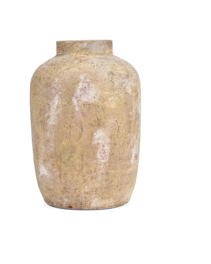 The Clay Echo Vase Terrakotta-Vase von Bazar Bizar, Größe M, Creme, Ansicht 1