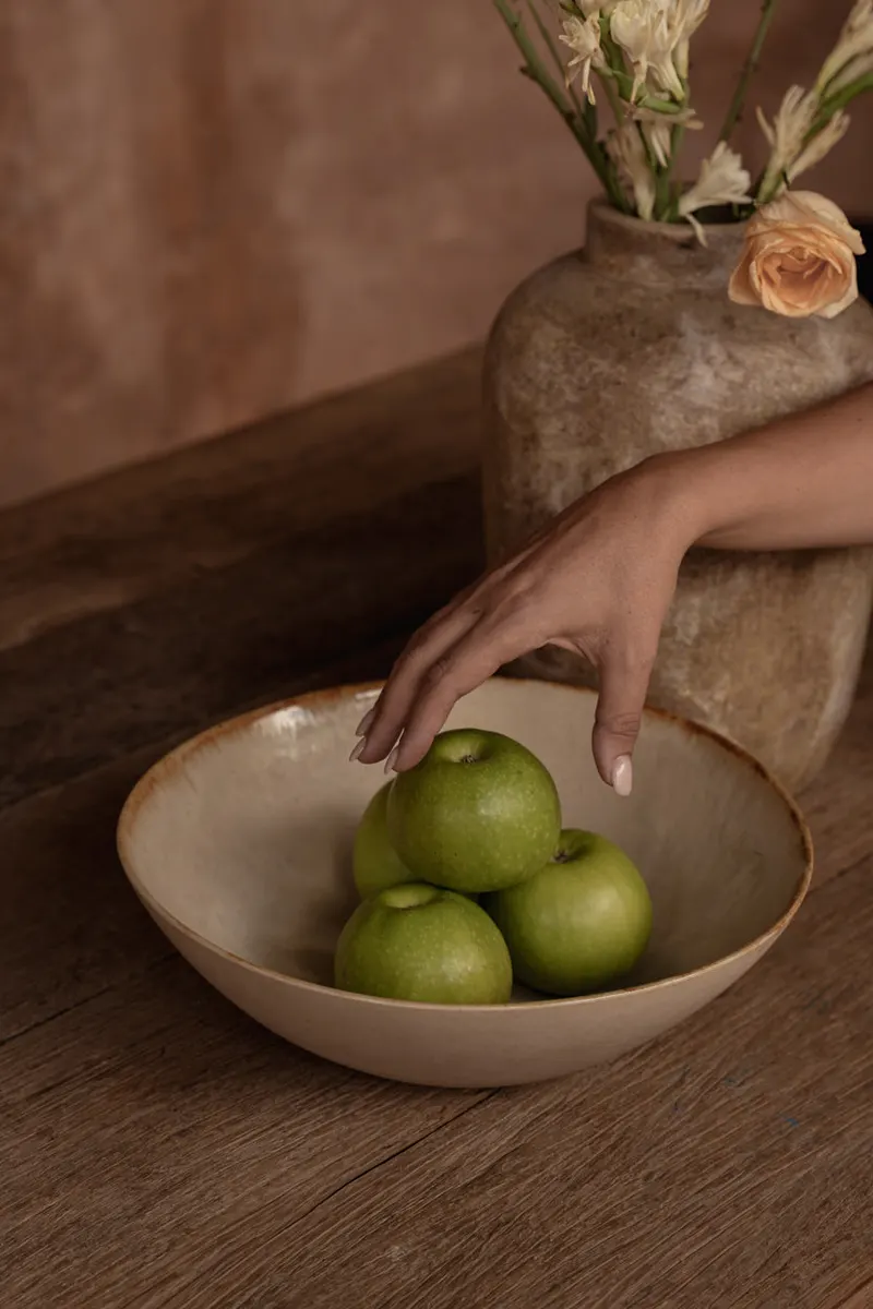 The Clay Echo Vase Terrakotta-Vase von Bazar Bizar, Größe M, Creme, Ansicht 11