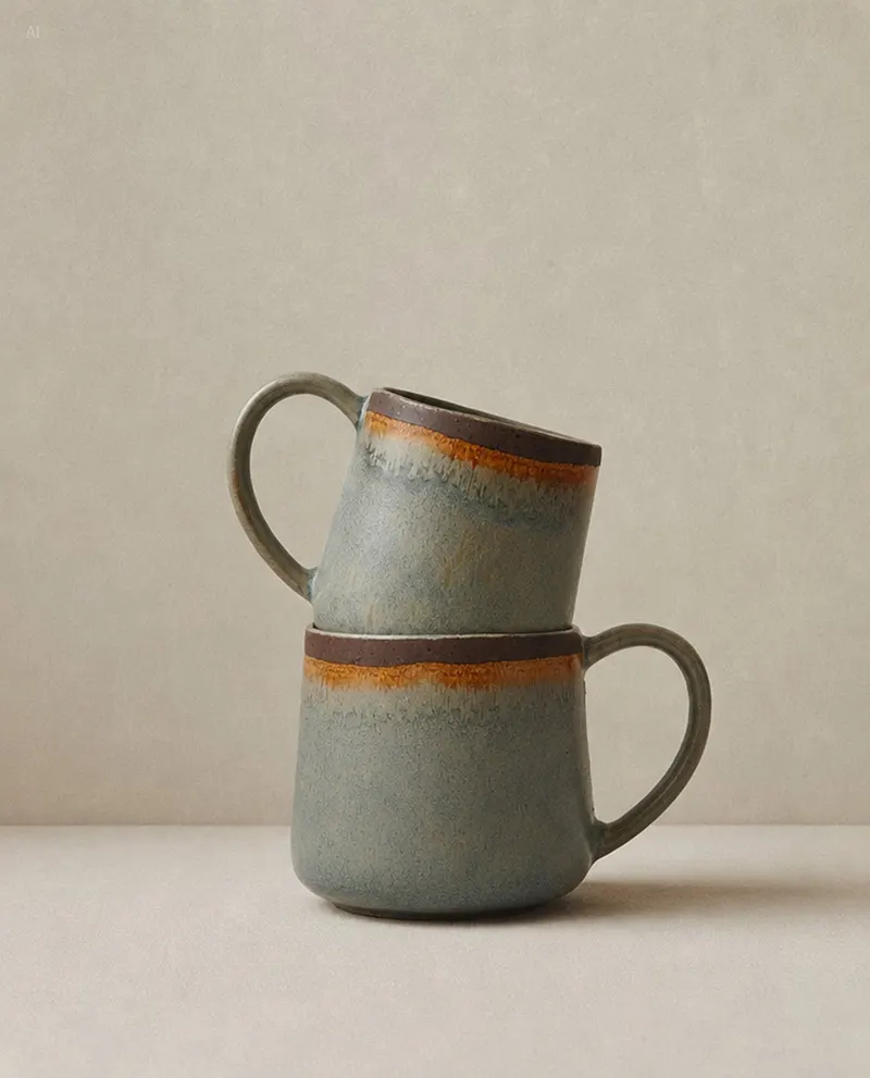 The Côa Mug Steinzeugtasse von Bazar Bizar, Größe L, Mehrfarbig, Ansicht 2