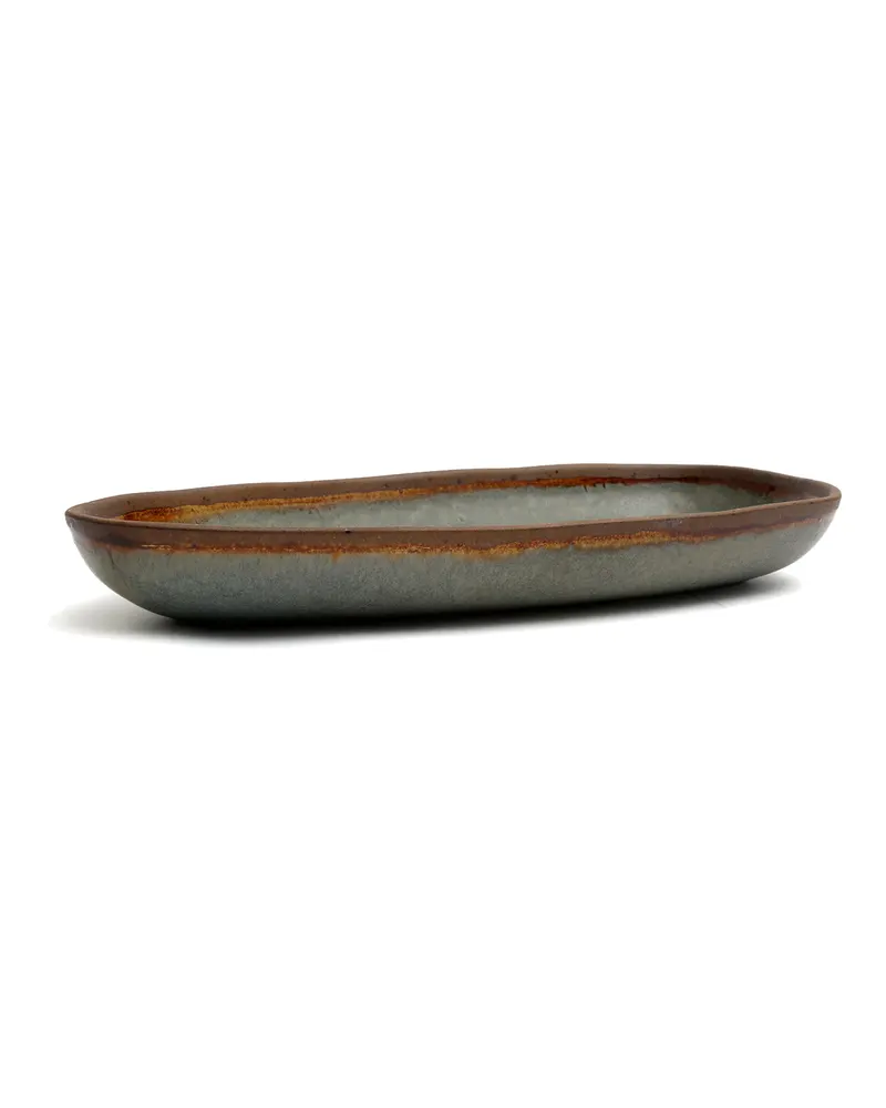 The Côa Serving Platter, Servierplatte aus Steinzeug von Bazar Bizar, Größe L, Mehrfarbig, Ansicht 1