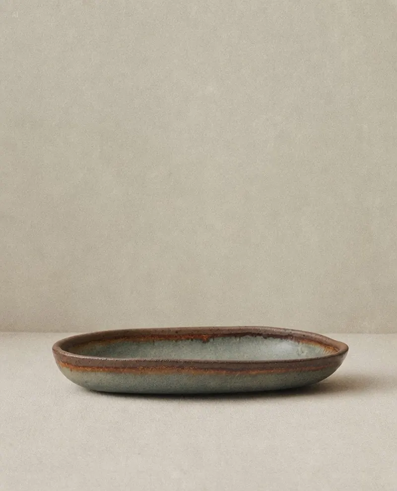 The Côa Serving Platter, Servierplatte aus Steinzeug von Bazar Bizar, Größe L, Mehrfarbig, Ansicht 2