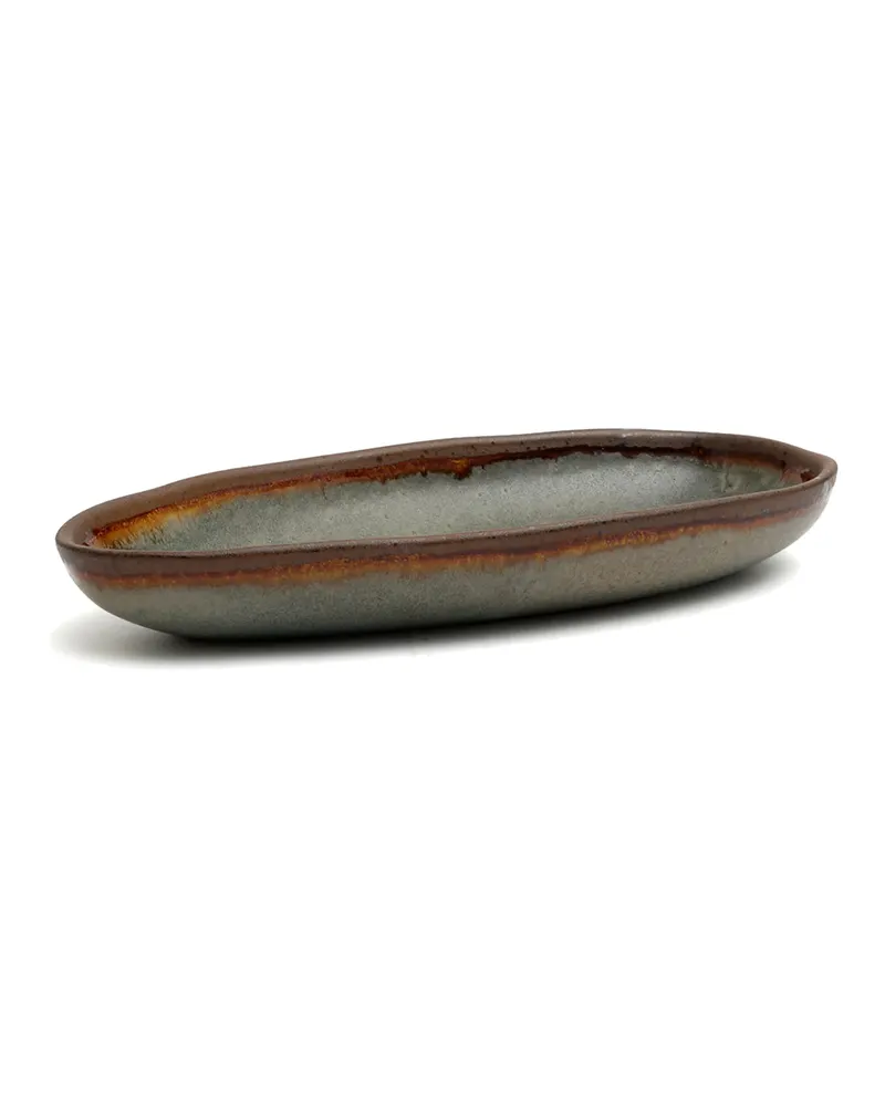 The Côa Serving Platter, Servierplatte aus Steinzeug von Bazar Bizar, Größe M, Mehrfarbig, Ansicht 1
