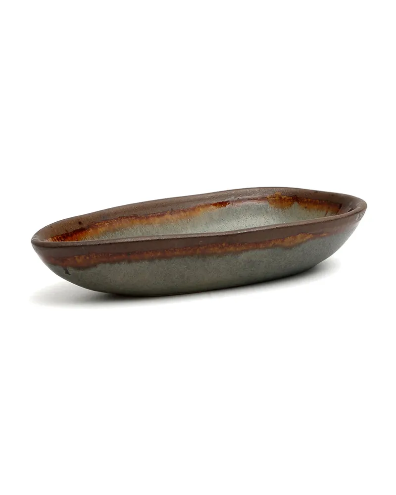 The Côa Serving Platter Servierplatte aus Steinzeug, Mehrfarbig