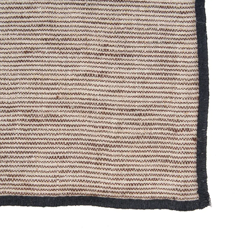 The Code Linen Napkin, Leinenserviette von Bazar Bizar, Größe 45 × 45 cm, Natur / Schwarz, Ansicht 8