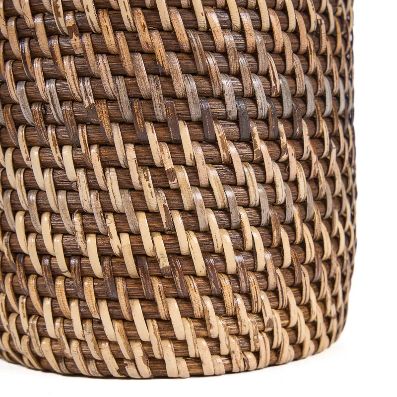 The Colonial Cutlery Holder Rattan-Besteckhalter von Bazar Bizar, Größe 11 × 11 × 17 cm, Natur / Braun, Ansicht 5